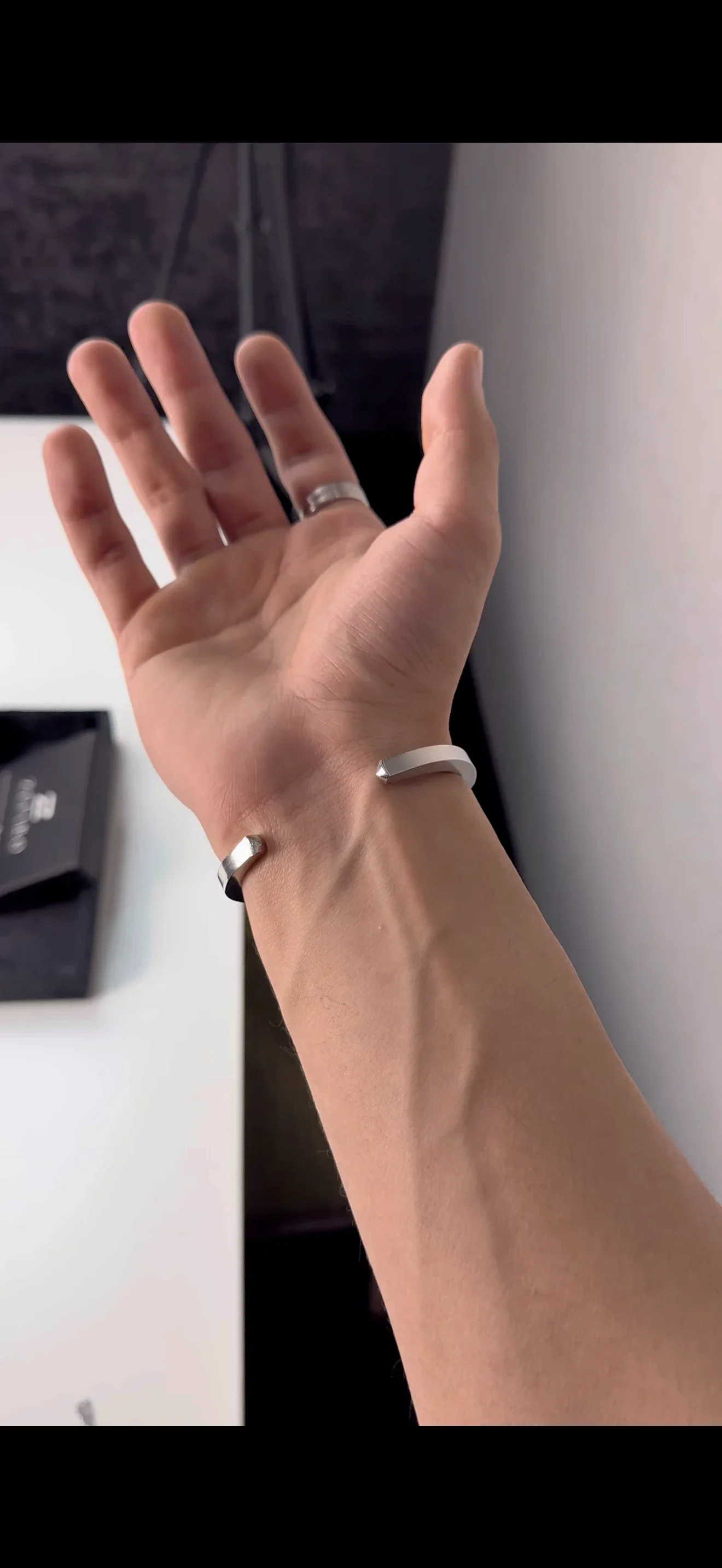 🔗 Titan Hex Bracelet x silver tungsten ring - Image 3