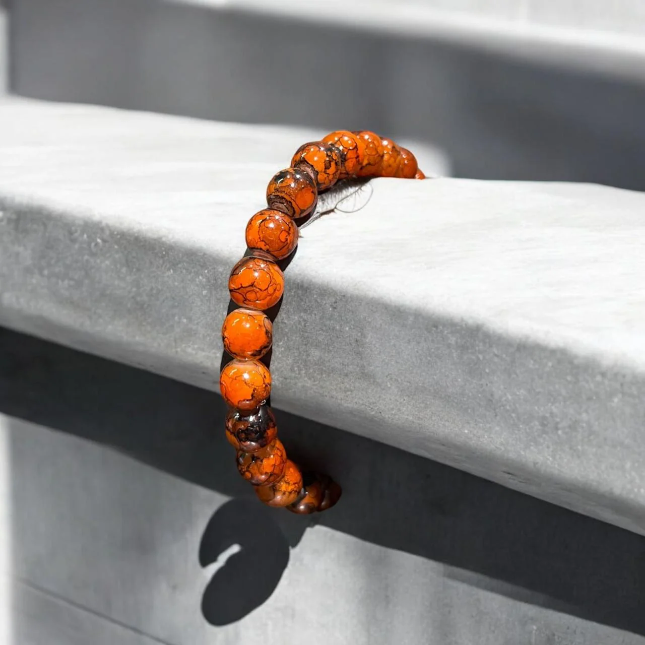 Amber Agate Beads Bracelet - Image 2
