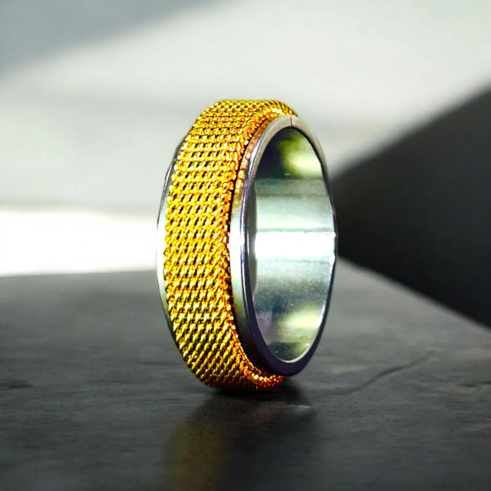 Eternal Motion Spinner Ring (silver gold) - Image 3