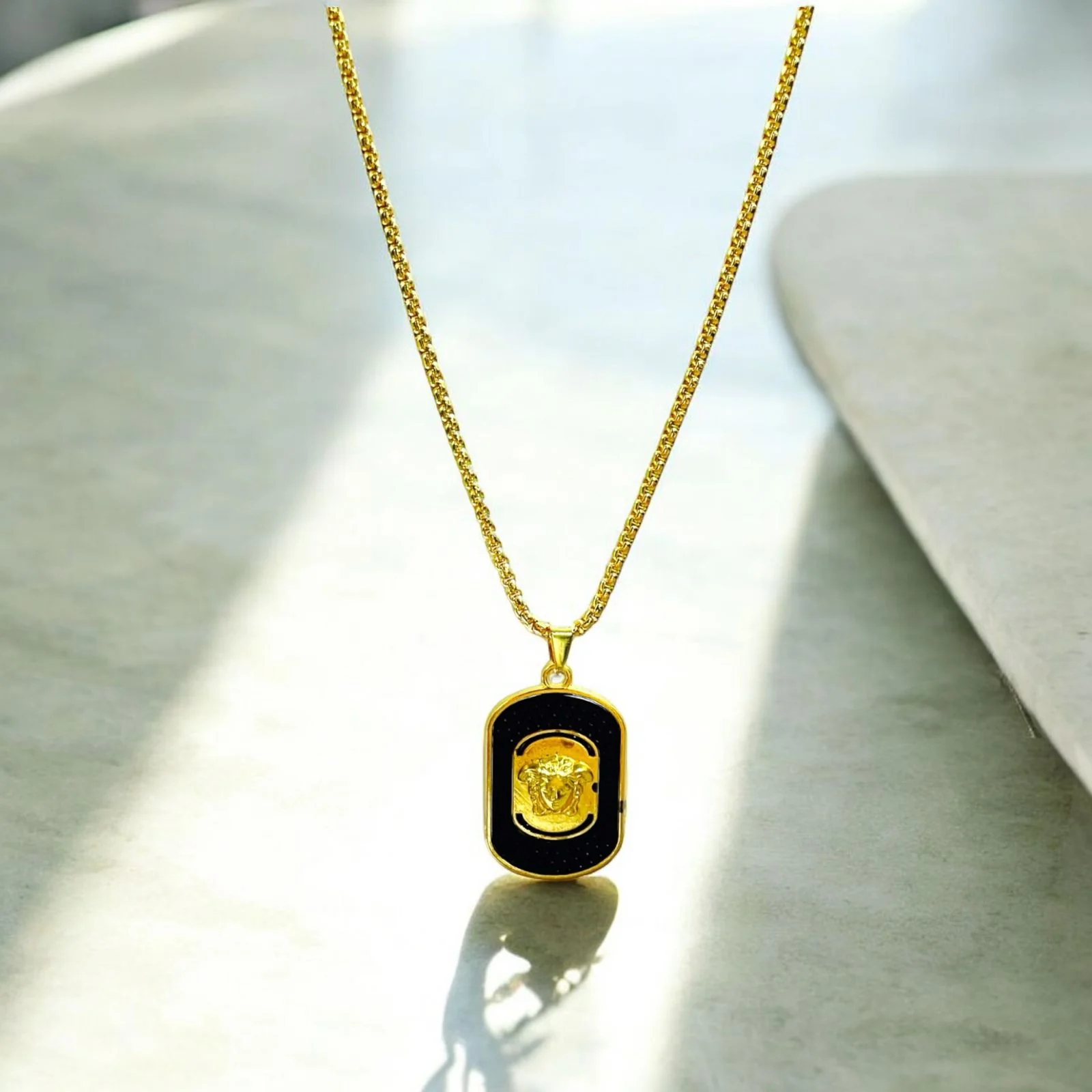 Medusa Gold Plated Pendant