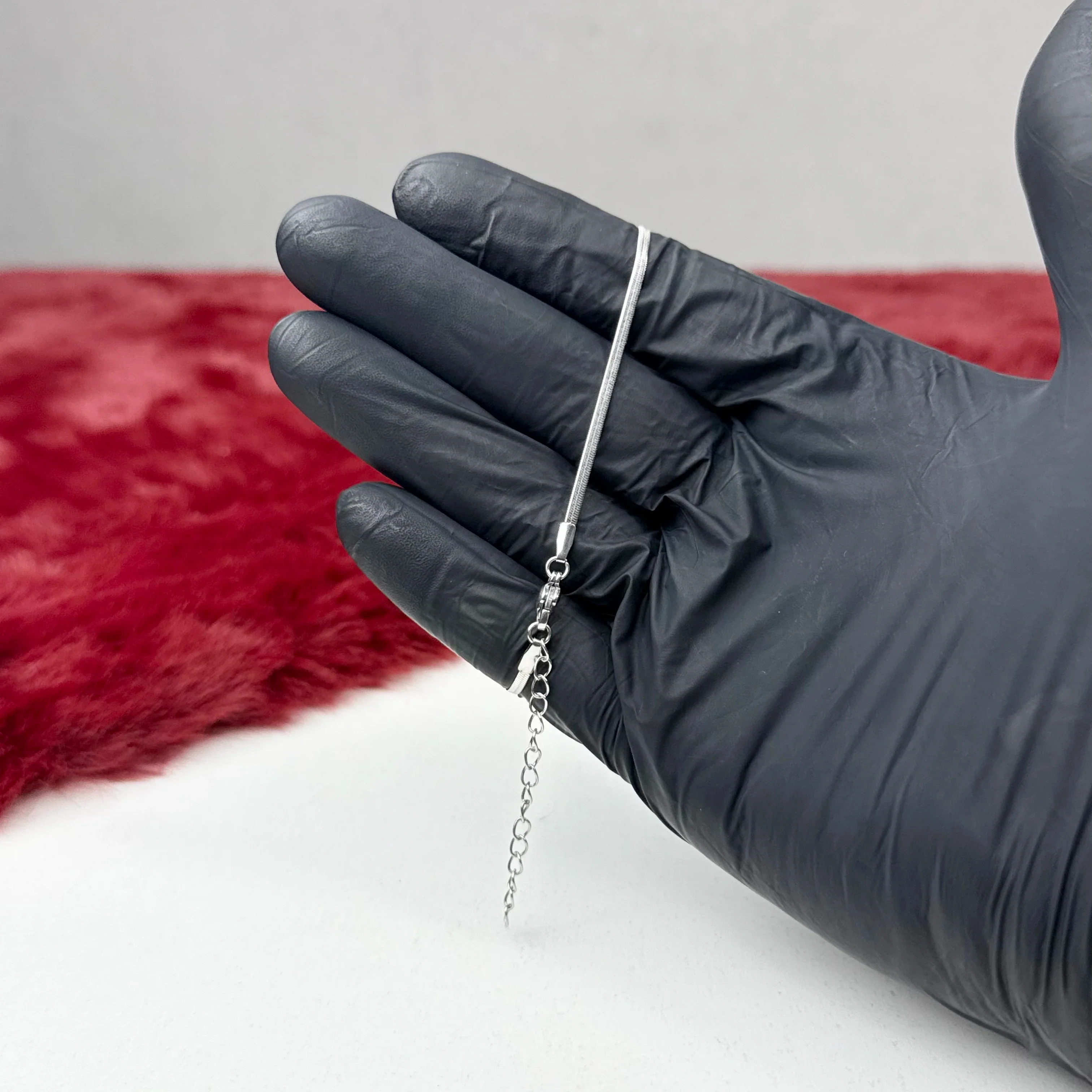 minimal snake chain bracelet - Image 7