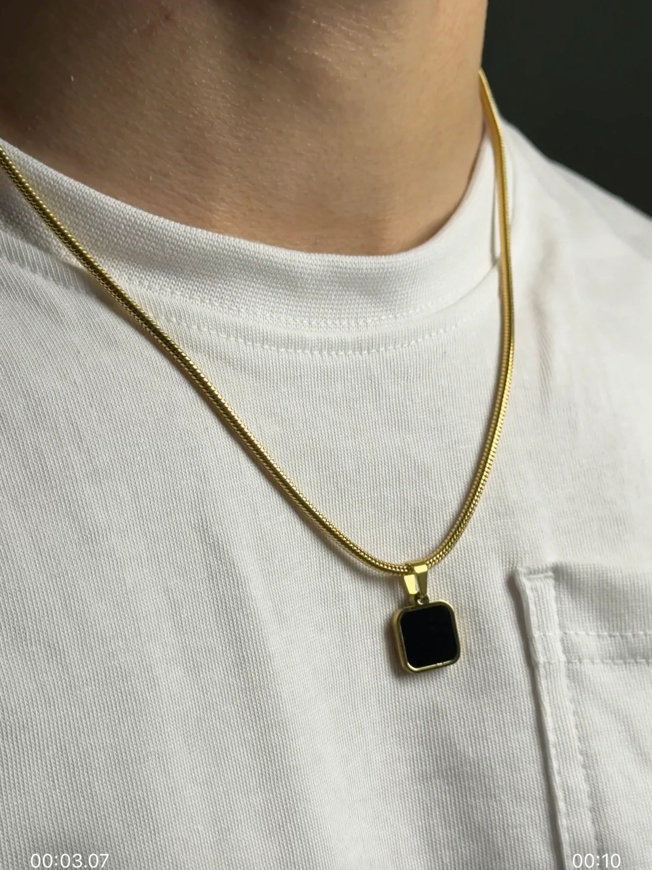 night and dawn pendant (gold) - Image 2