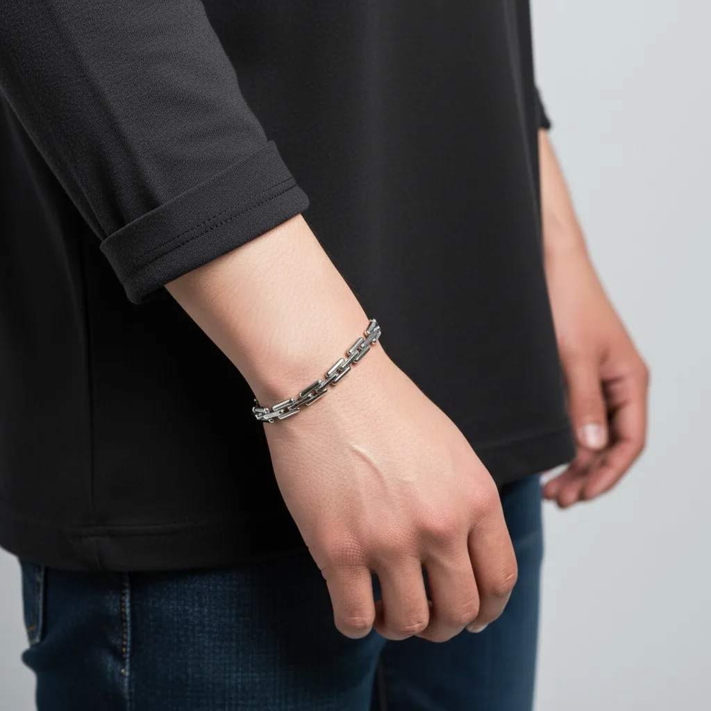 Rectangle Link Bracelet - Image 3