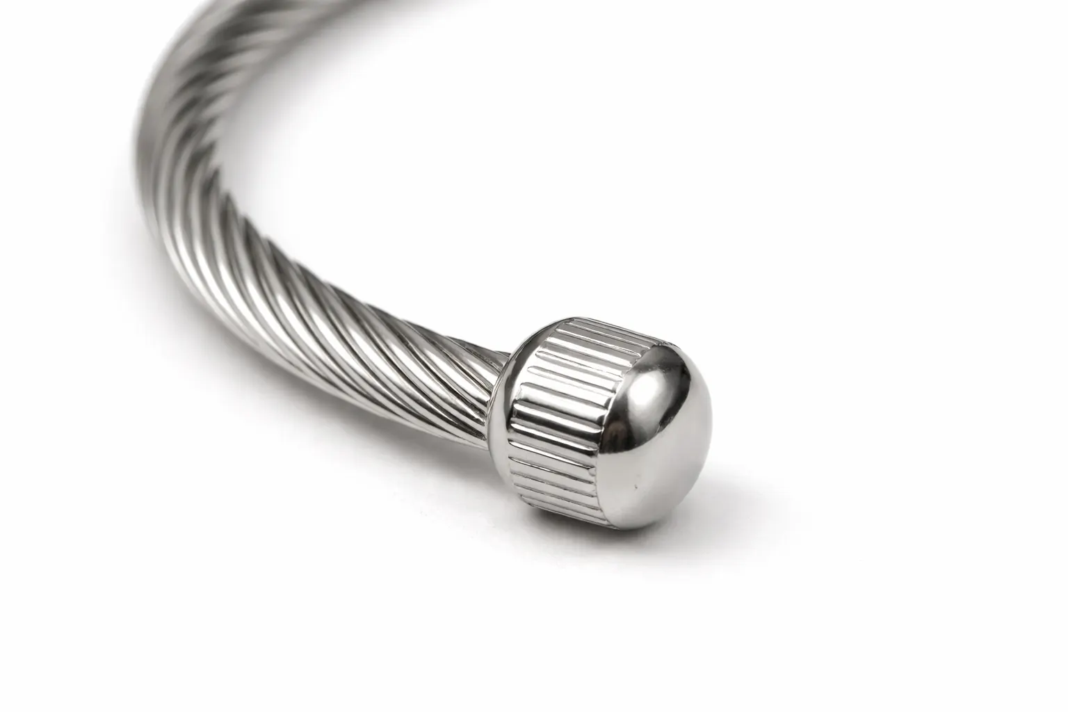 Silver Twisted Cable Cuff - Image 2