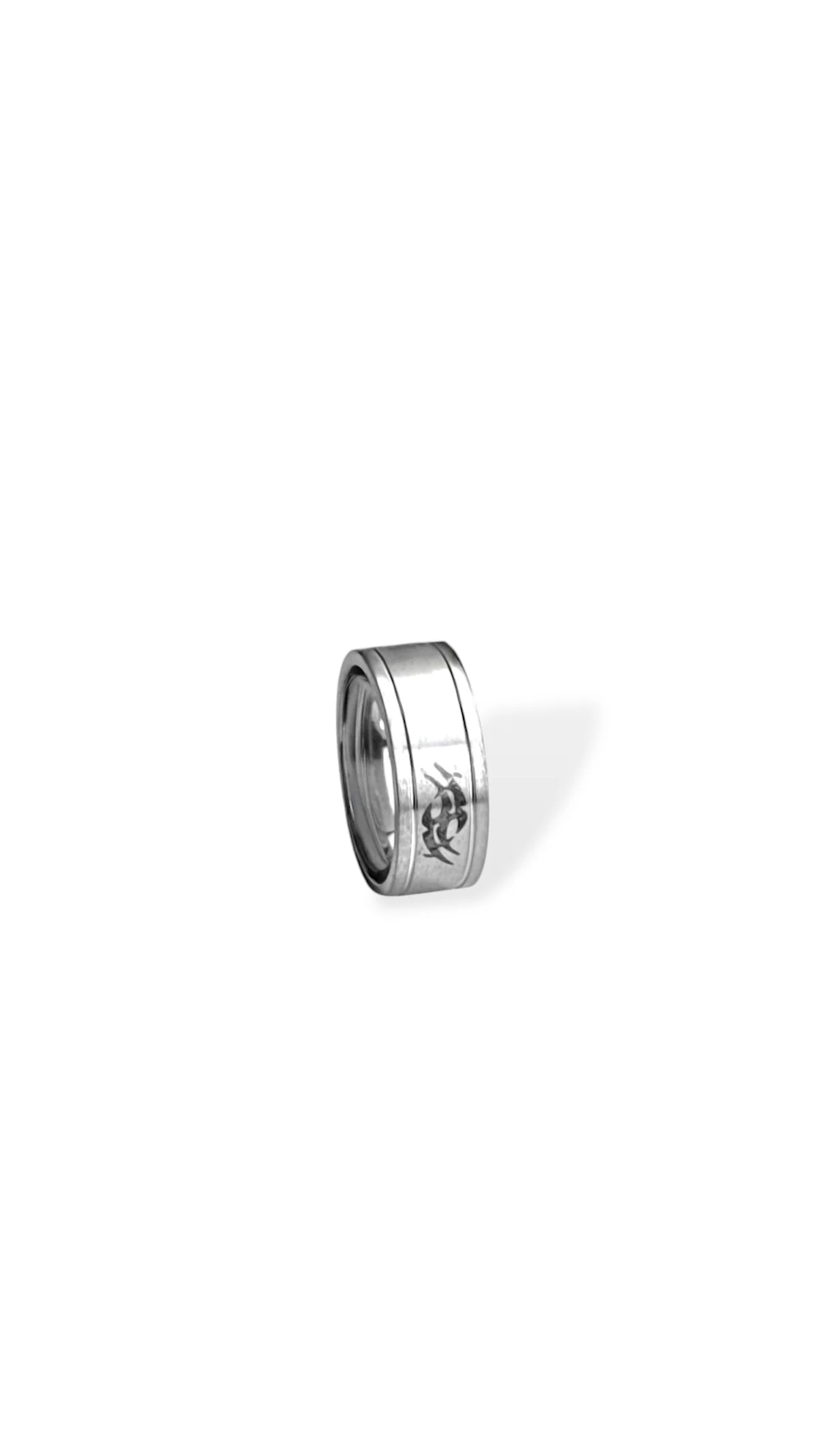 Tribal Silver Band Ring - Image 2
