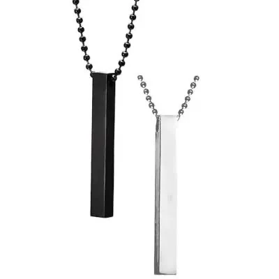 Vertical Bar Pendant Necklace - Image 3