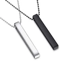 Vertical Bar Pendant Necklace - Image 4